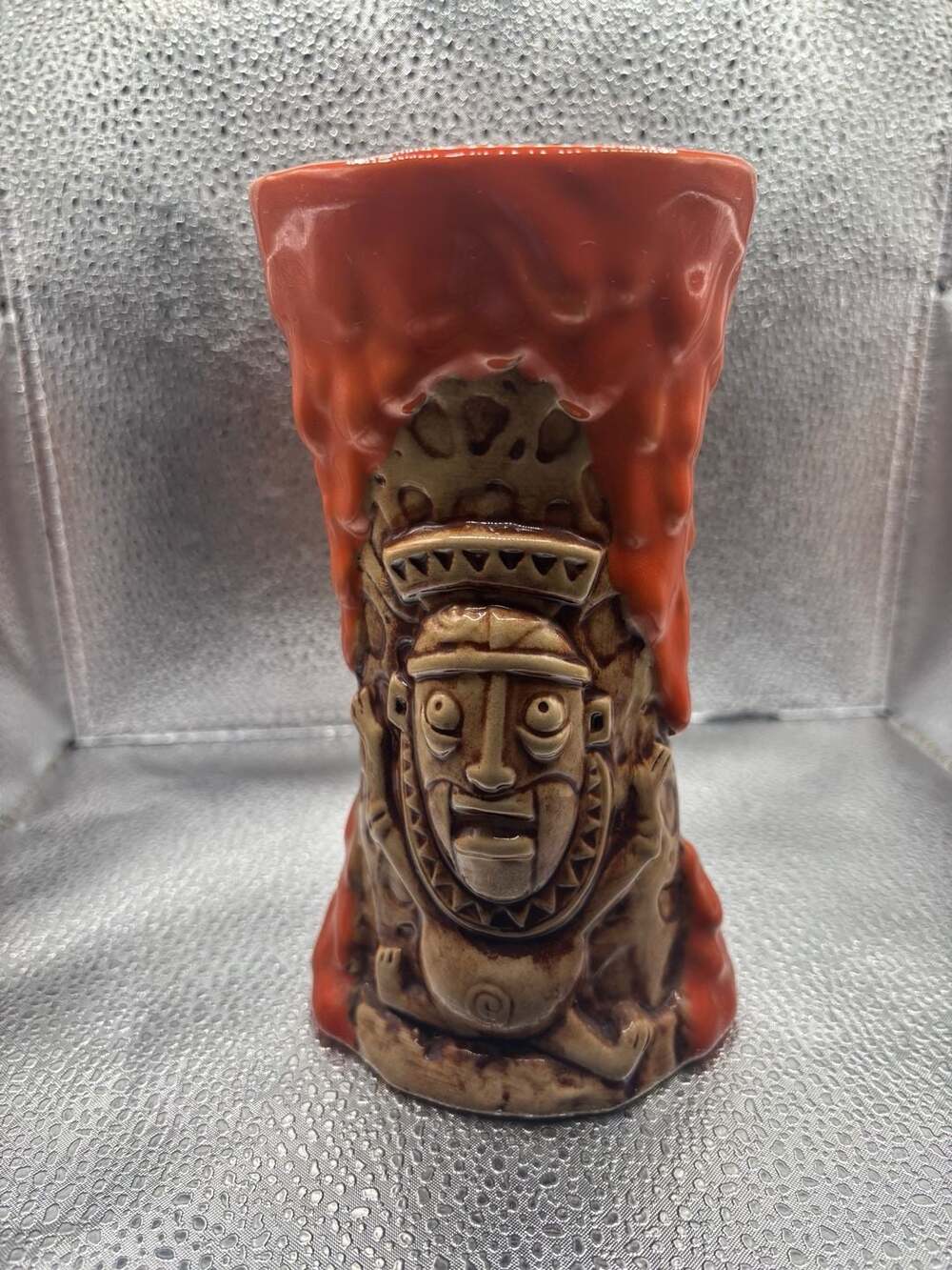 Disney Polynesian Trader Sam's Grog Grotto 1st Edition Red Krakatoa Tiki Mug